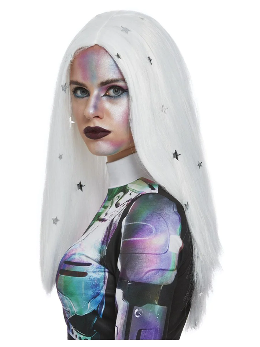 Cosmic White & Silver Wig