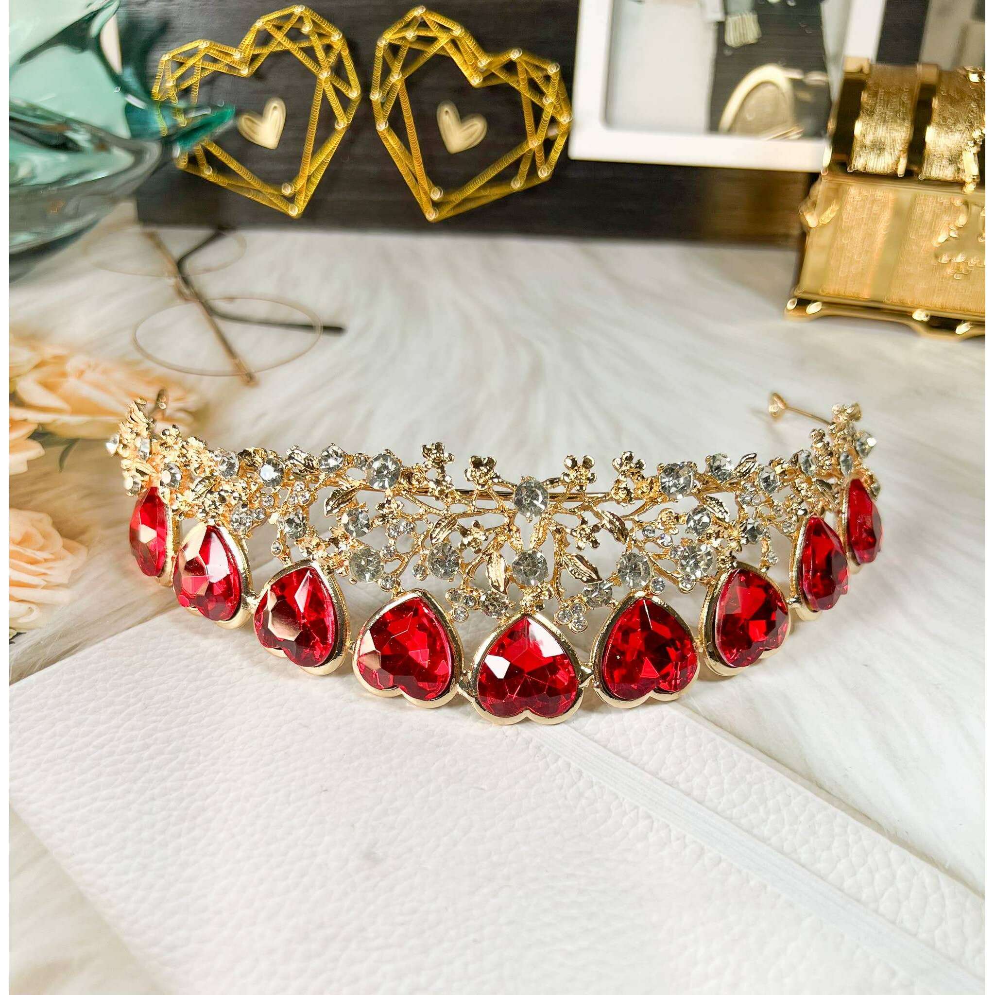 Queen of Hearts Gold Tiara