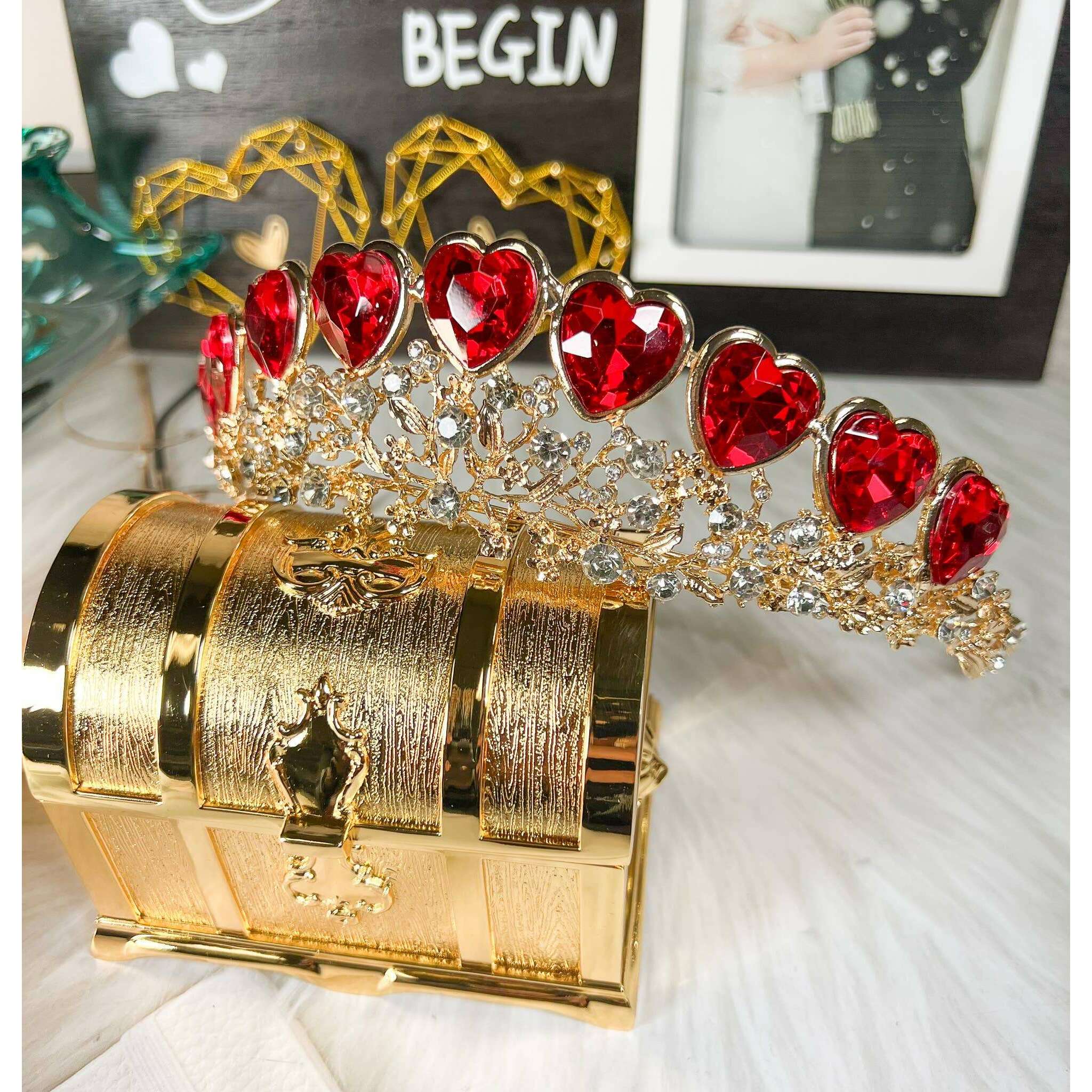 Queen of Hearts Gold Tiara