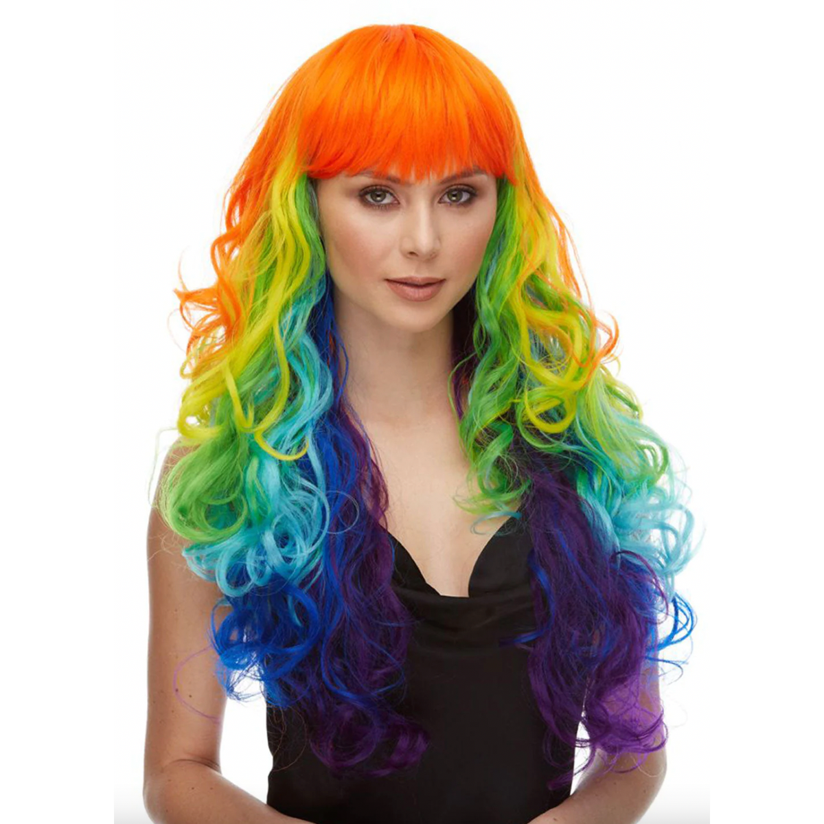 Rainbow Chroma Layered Wavy Wig