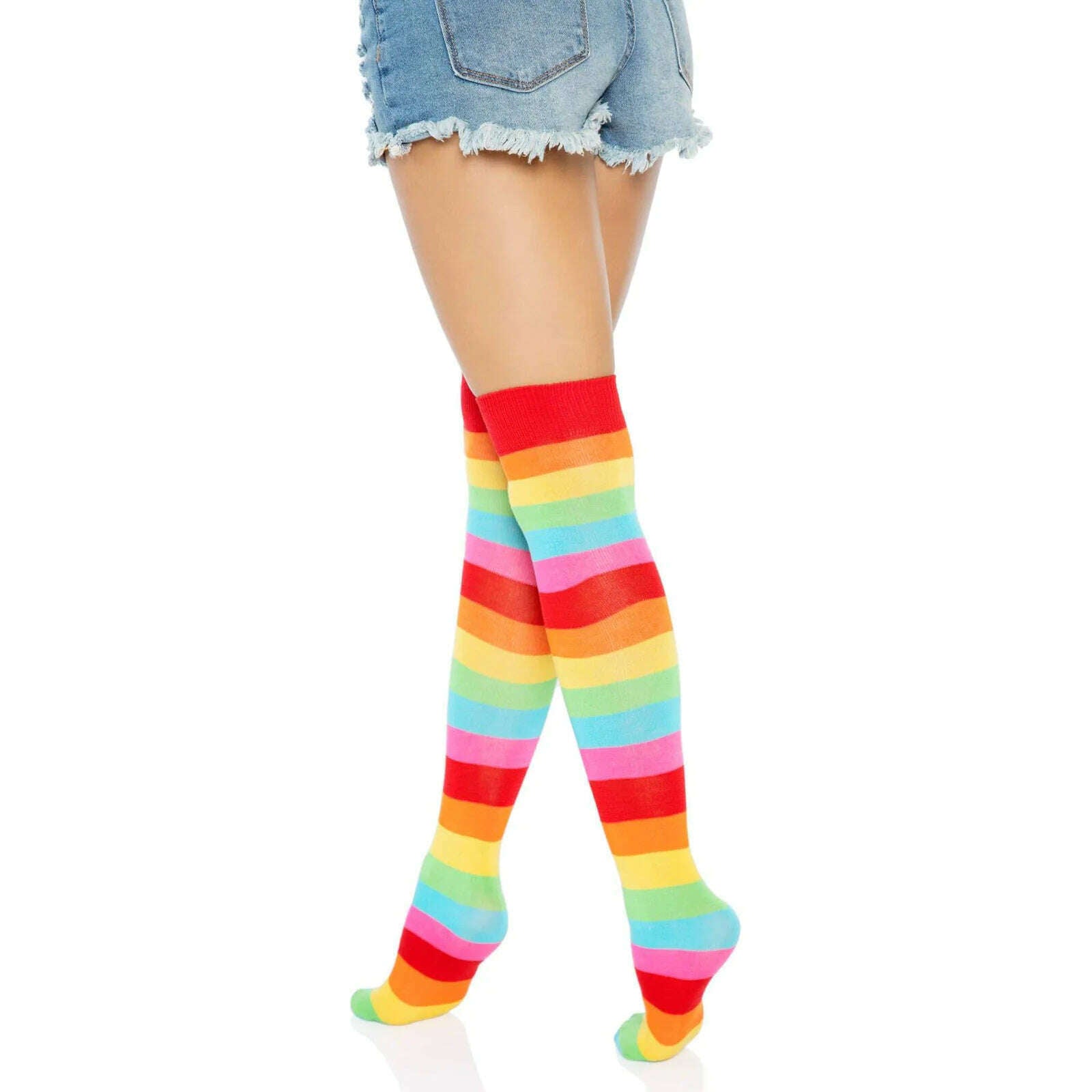 Rainbow Thigh High Stockings