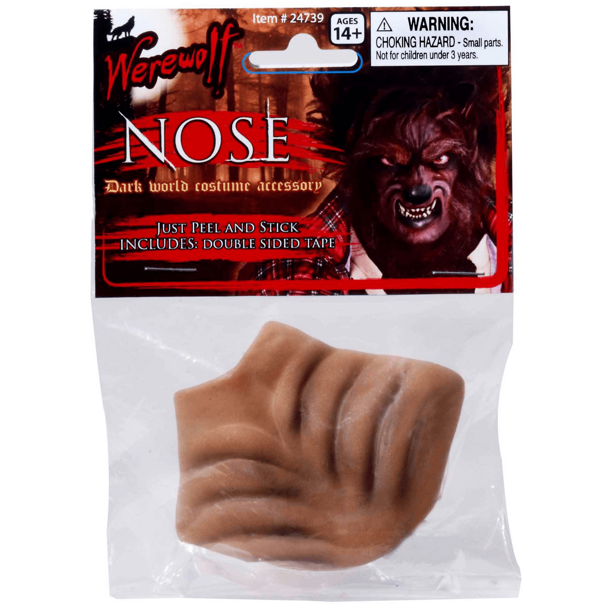 Realistic Peel And Stick Werewolf Nose