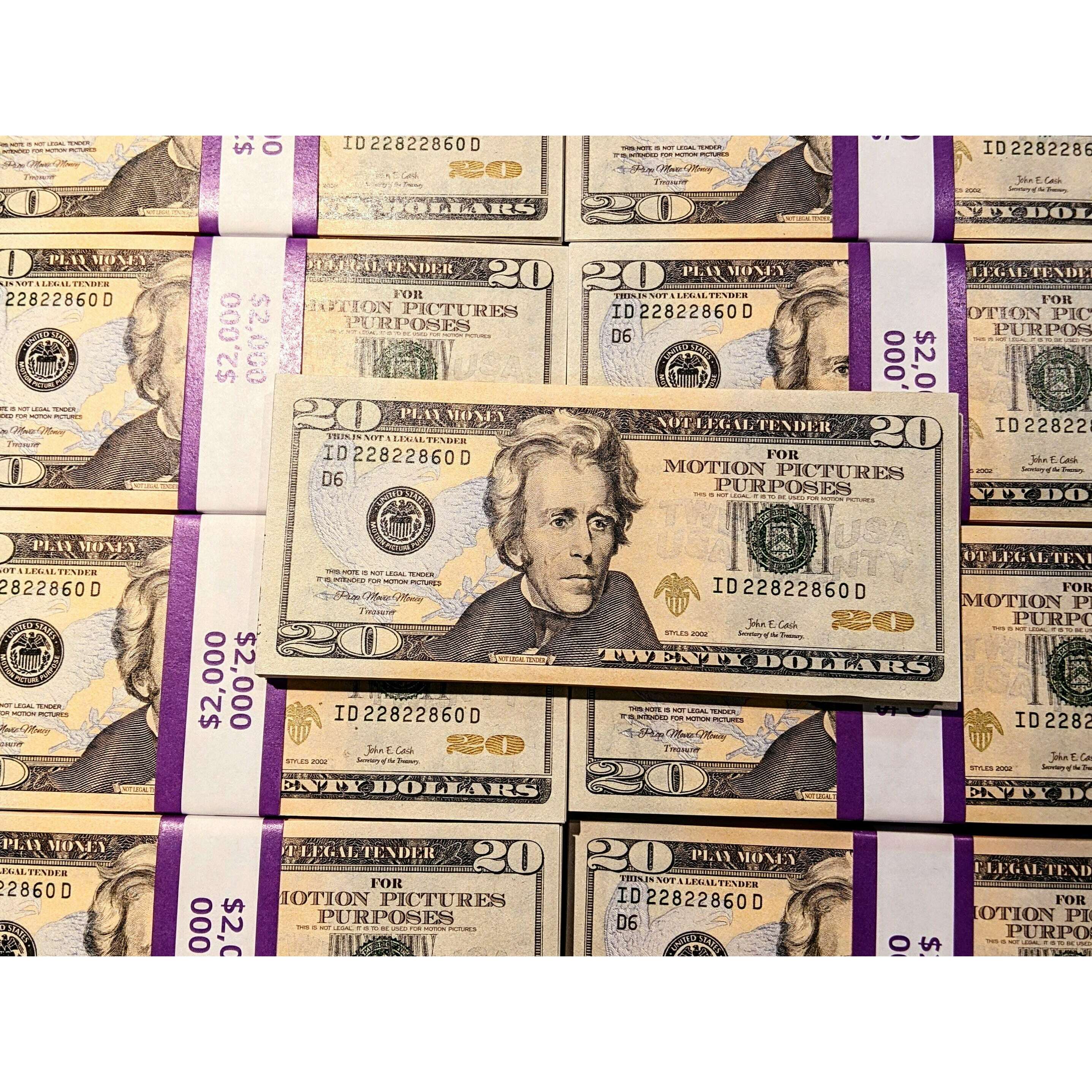 Realistic $20 Prop Money Stack - 100 Bills Per Stack – AbracadabraNYC