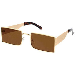 Rectangular Metal Frame Sunglasses