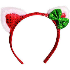 Red Cat Ears Headband