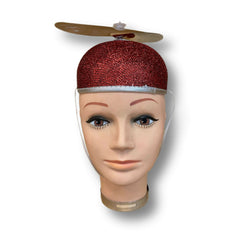 Red metallic Propeller Beanie