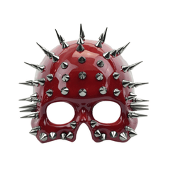 Red Steampunk Spiked Mask