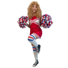 Red & White Cheerleader Uniform Adult Costume