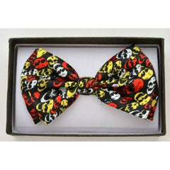 Red White & Yellow Skulls Bowtie