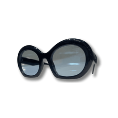 Retro Black Frames With Color Lens Sunglasses