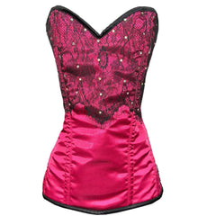 Rhinestone Lace & Satin Corset