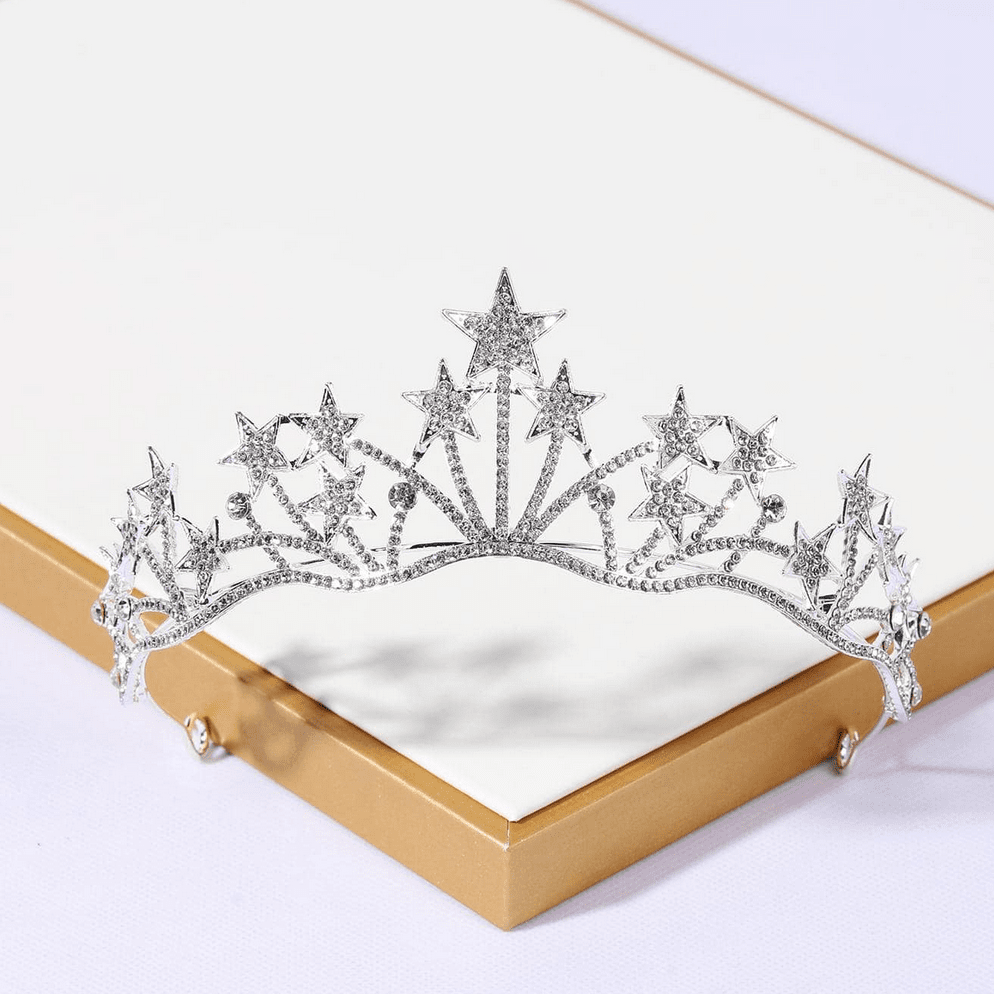 Rhinestone Silver Star Tiara