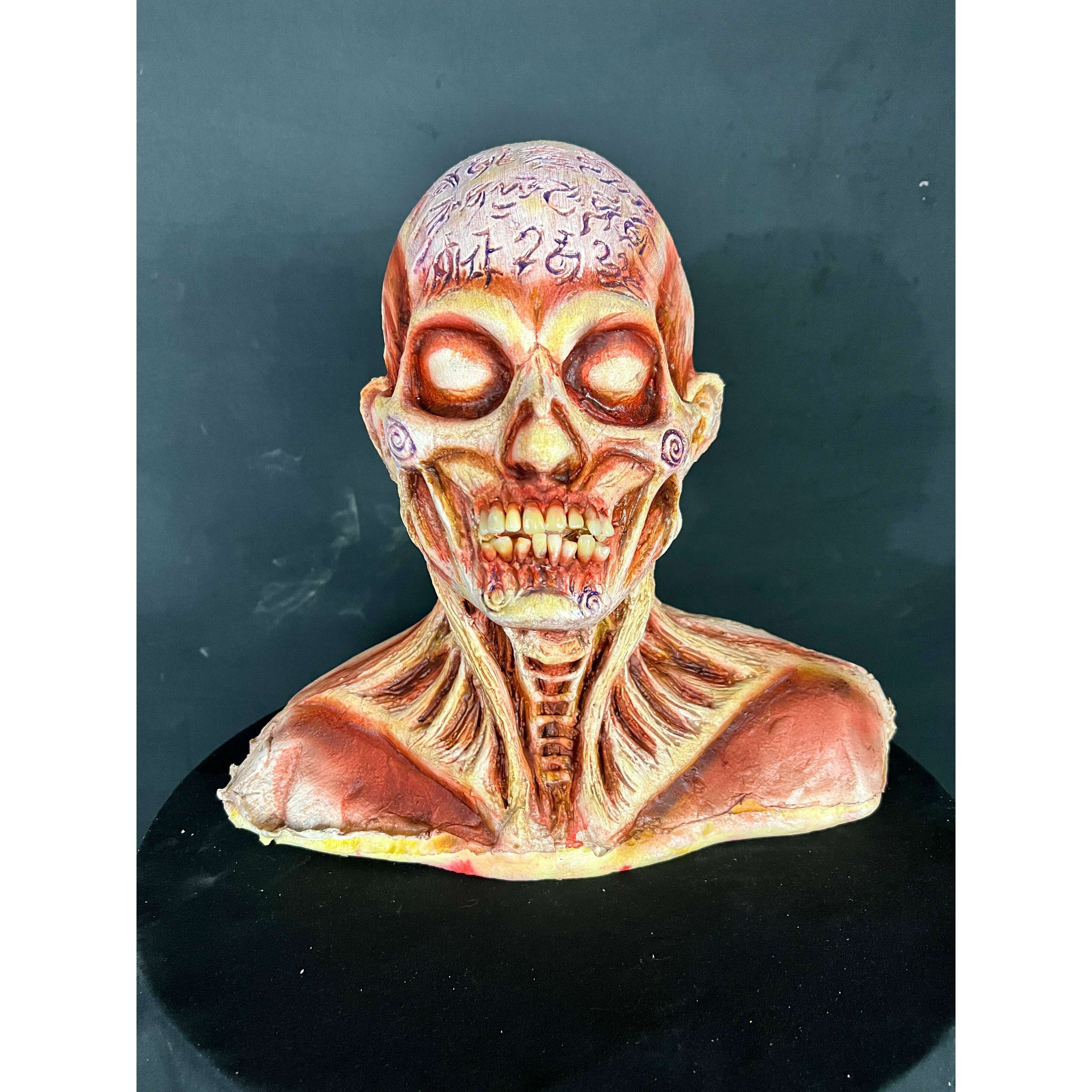 Human Head Ritual Ritual Carvings Sacrificial Human Head Prop – AbracadabraNYC