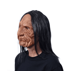 Roadie - Old Man Long Haired Latex Face Mask