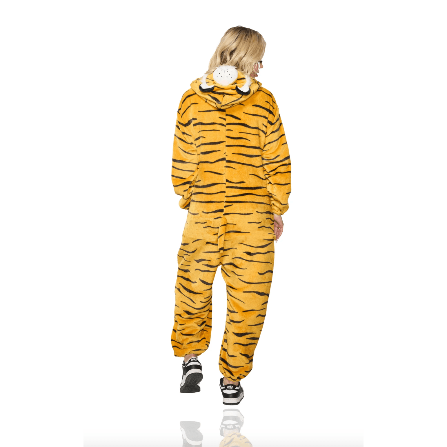 Roar in Comfort: Striped Tiger Pajama Jumpsuit