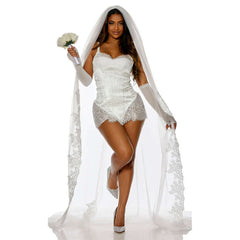 Rockstar Bride Sexy Queen of Pop Adult Costume