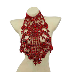 Ruby Red Rhinestone Halter Top