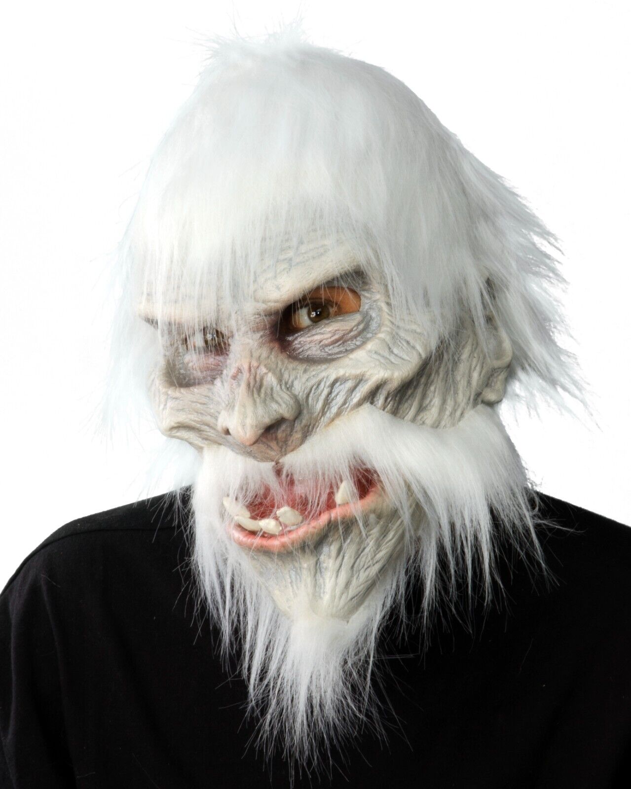 Abominable Snow White Ice Warrior Mask w/ Mouth Movement