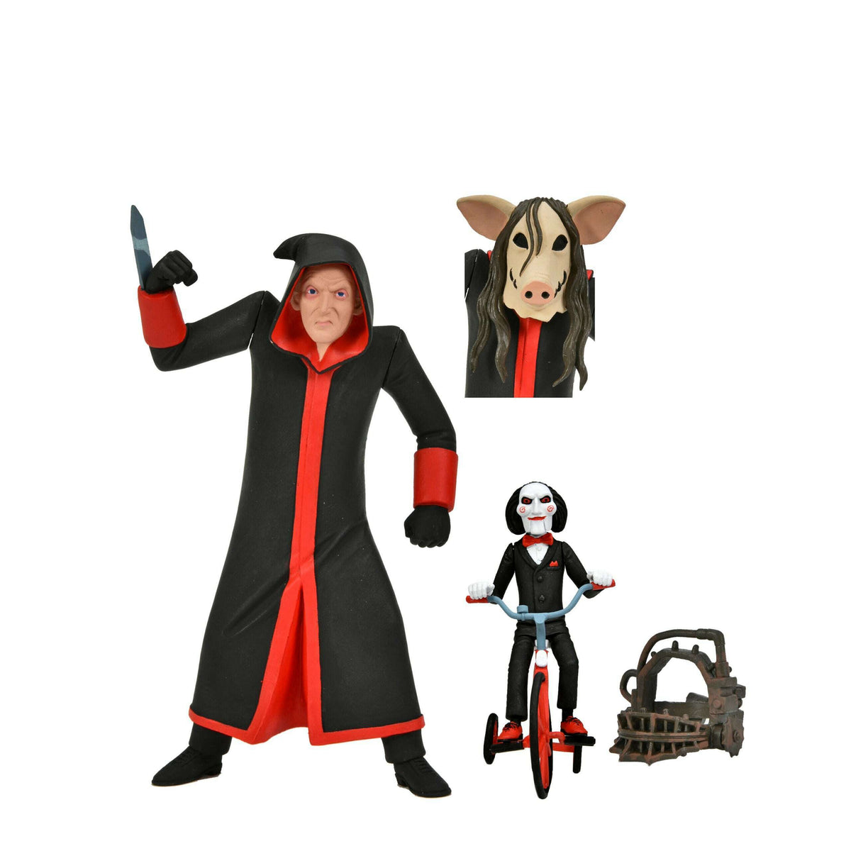 Saw: 6" Toony Terrors Jigsaw Killer w/ Billy and Tricycle Collectible Action Figure Box Set