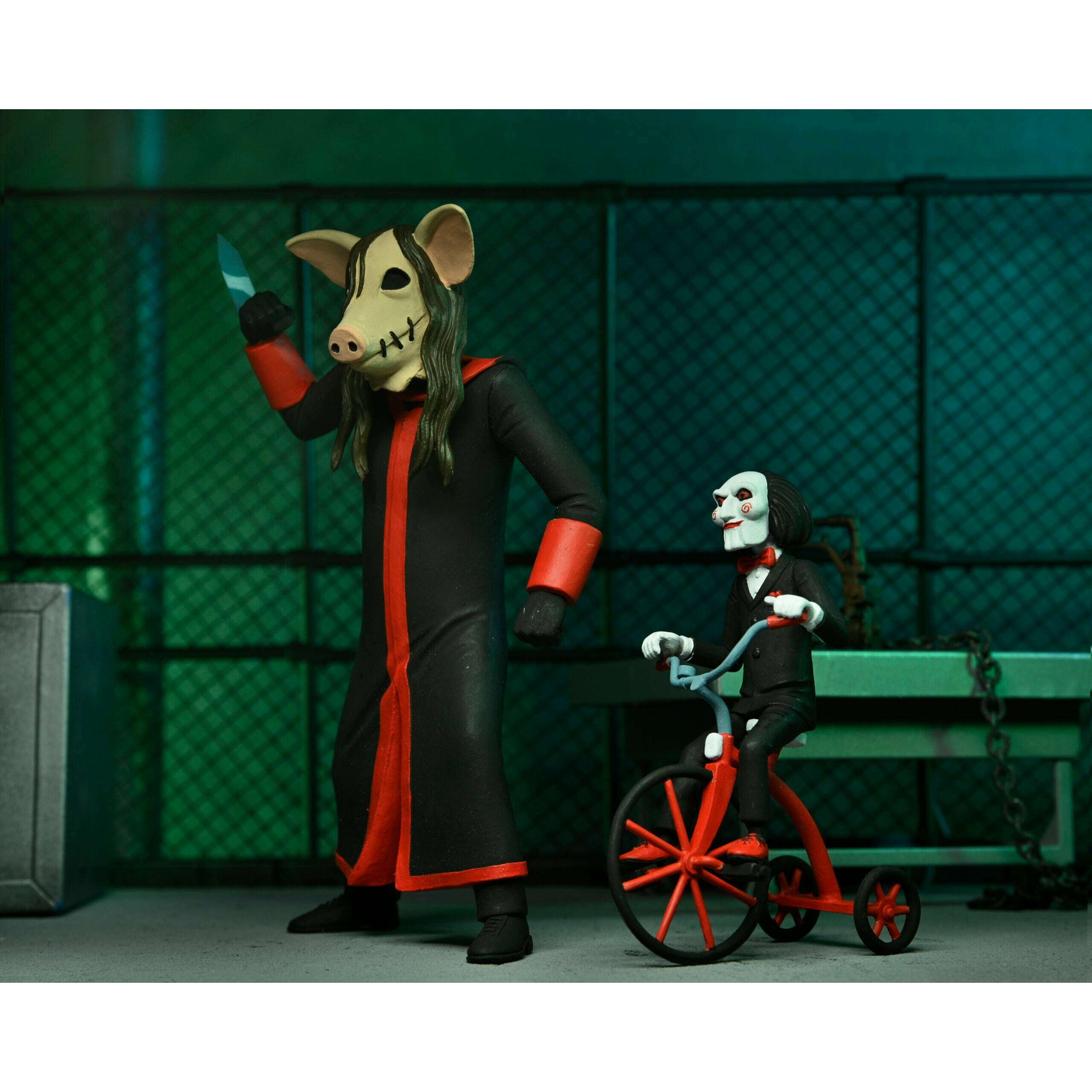 Saw: 6" Toony Terrors Jigsaw Killer w/ Billy and Tricycle Collectible Action Figure Box Set