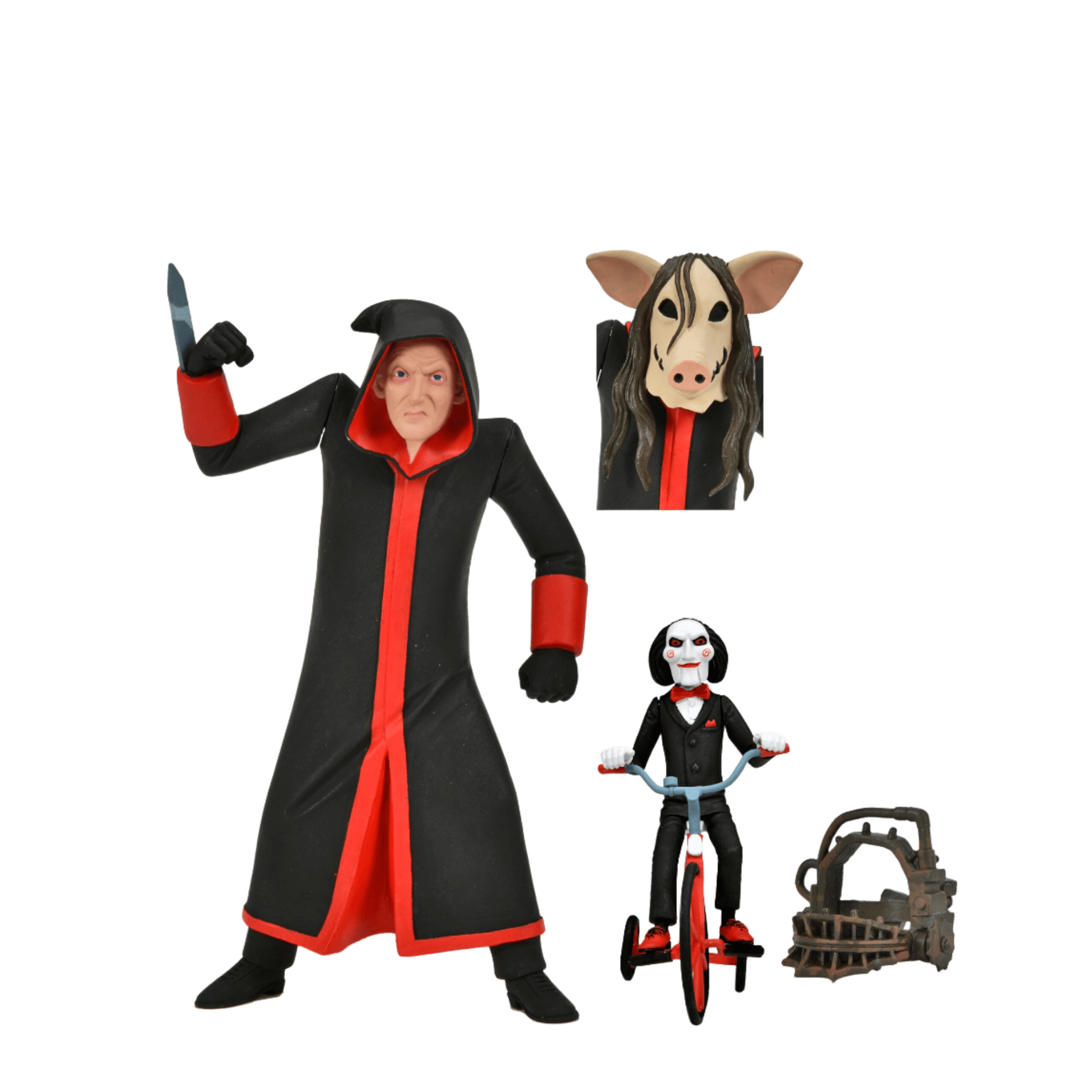 Saw: 6" Toony Terrors Jigsaw Killer w/ Billy and Tricycle Collectible Action Figure Box Set