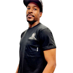 Scream Ghostface Pull Down Black Unisex Pocket Tee