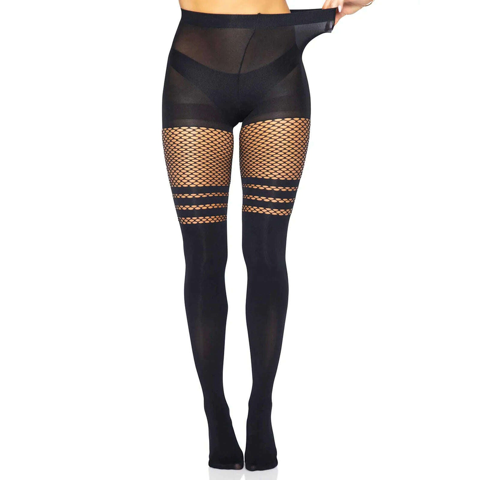 Sexy Fishnet Faux Thigh High Stockings