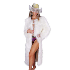 Shaggy Long Piled Faux Fur Coat