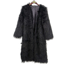 Shaggy Long Piled Faux Fur Coat