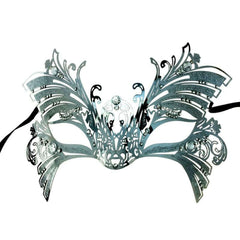 Sharp Point Metal Masquerade Mask w/ Stones