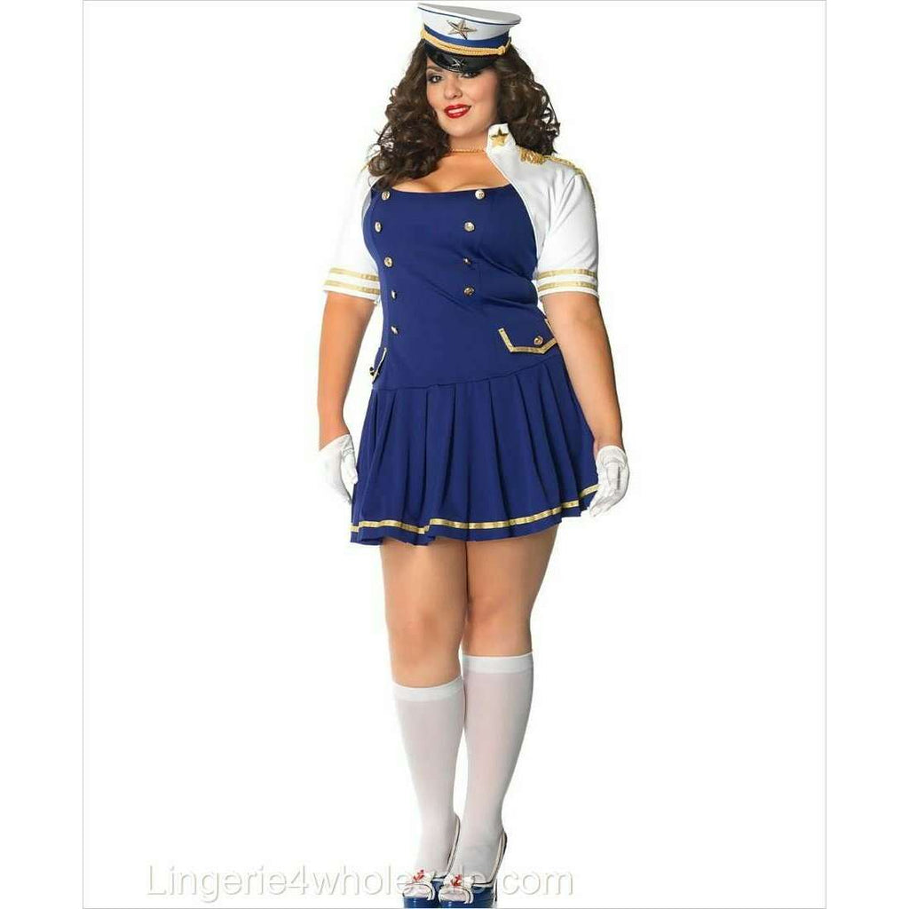 Plus Size Womens Sailor Fancy Dress Ship Shape Cutie Women's