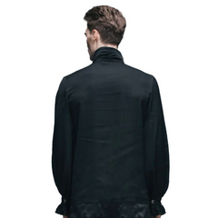 Gothic Men's Flounce Tie Ruffled Shirt
