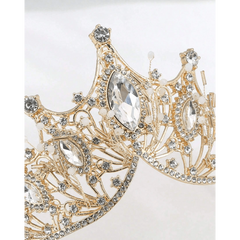 Silver and Gold Flowers Tiara