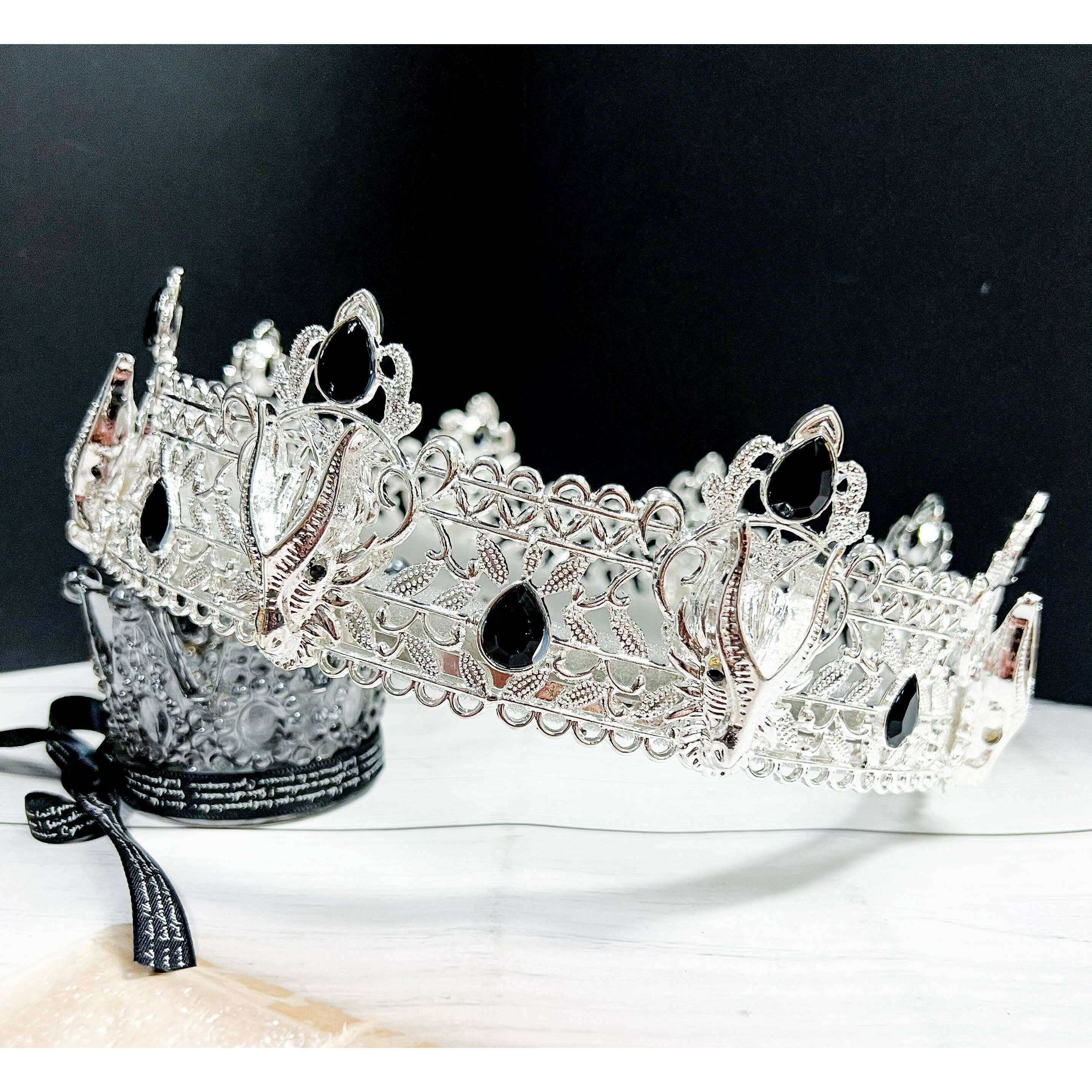 Silver Draconic Gothic Crown