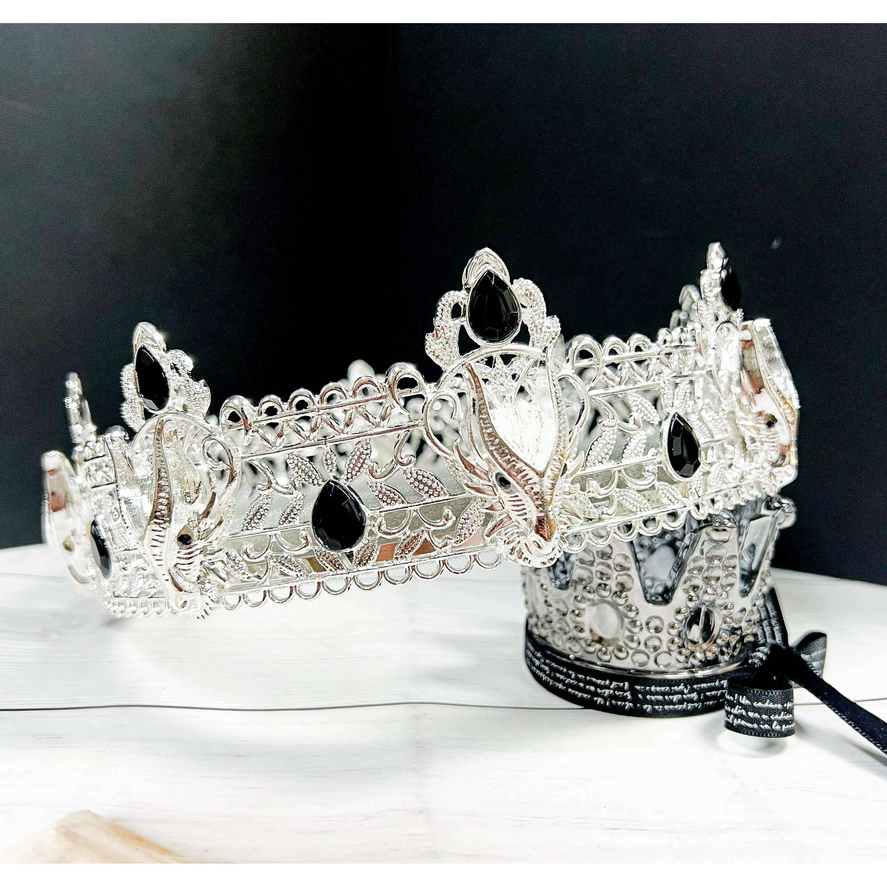 Silver Draconic Gothic Crown