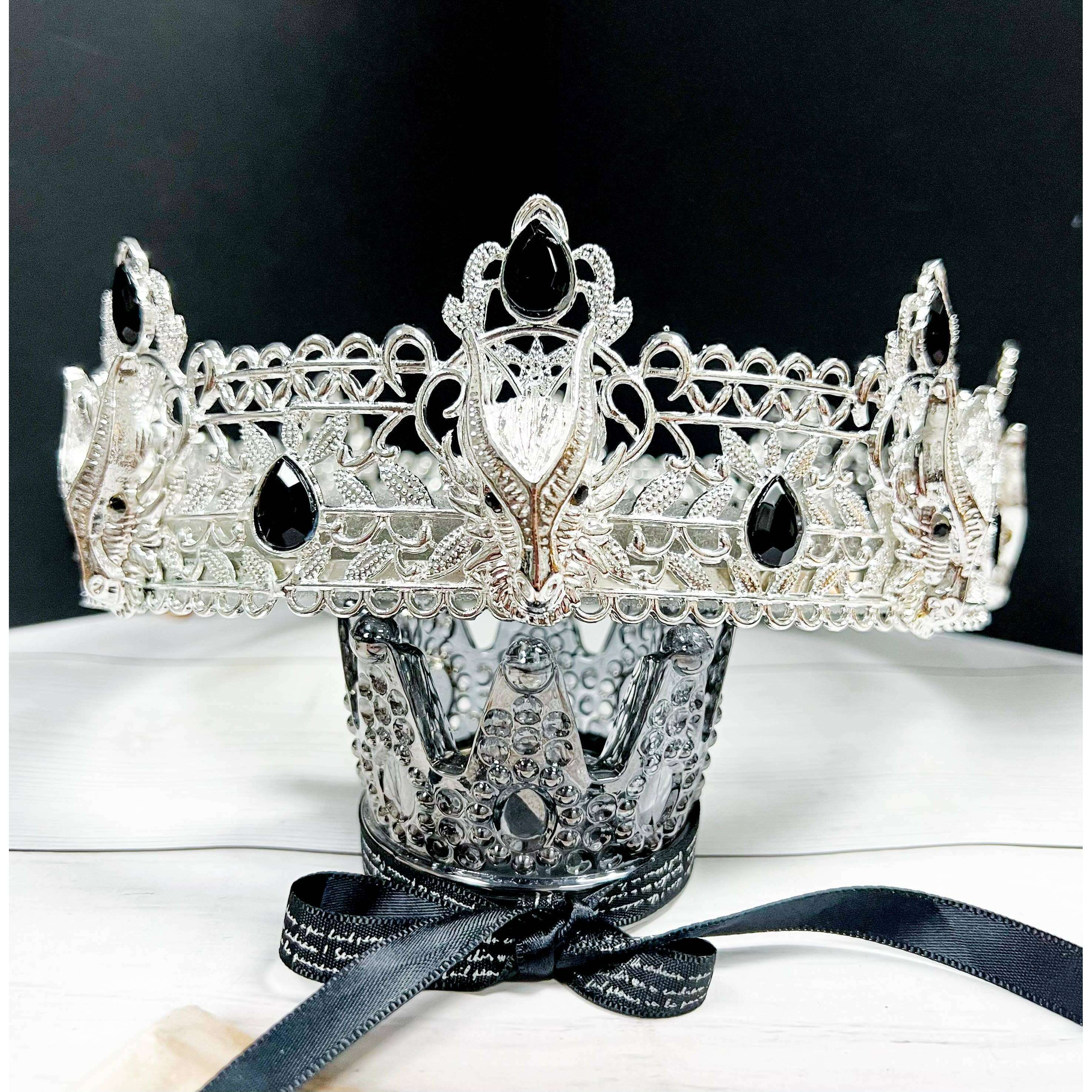 Silver Draconic Gothic Crown