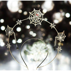 Silver Spiderweb Halo Headpiece