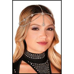 Silver Teardrop Rhinestone Headpiece