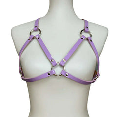 Skinny Patent Buckle Bra Harness