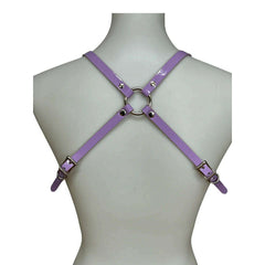 Skinny Patent Buckle Bra Harness