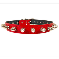 Skinny Spiked Patent Leather Choker