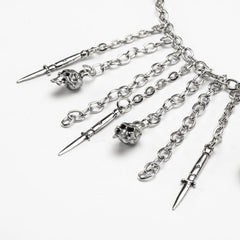 Skull and Switchblade Necklace