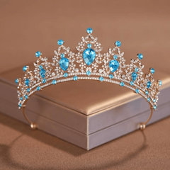 Sky Blue Rhinestone Tiara