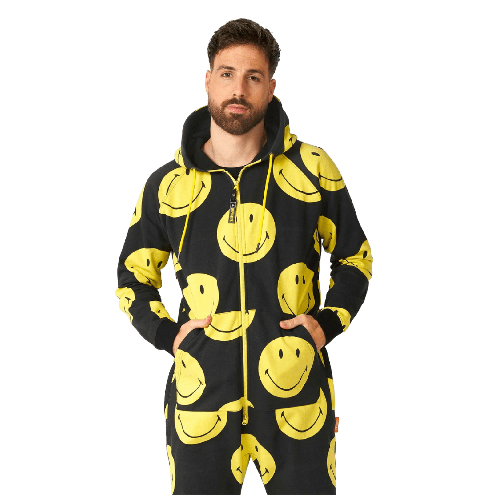 Smiley Yellow and Black Adult Onesie