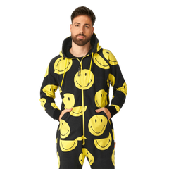 Smiley Yellow and Black Adult Onesie