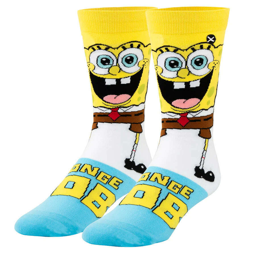 Smiling Spongebob Crew Length Socks