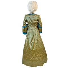Premiere Romantic Colonial Blue And Green Women's Adult Costume