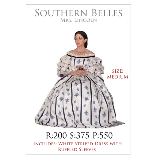 Southern Belle Mrs. Lincoln Floral Ruffled Dress Women's Costume – AbracadabraNYC Southern Belle Mrs. Lincoln Floral Ruffled Dress Women's Costume – AbracadabraNYC
