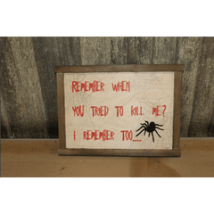 Spider Scary Joke Wall Decor