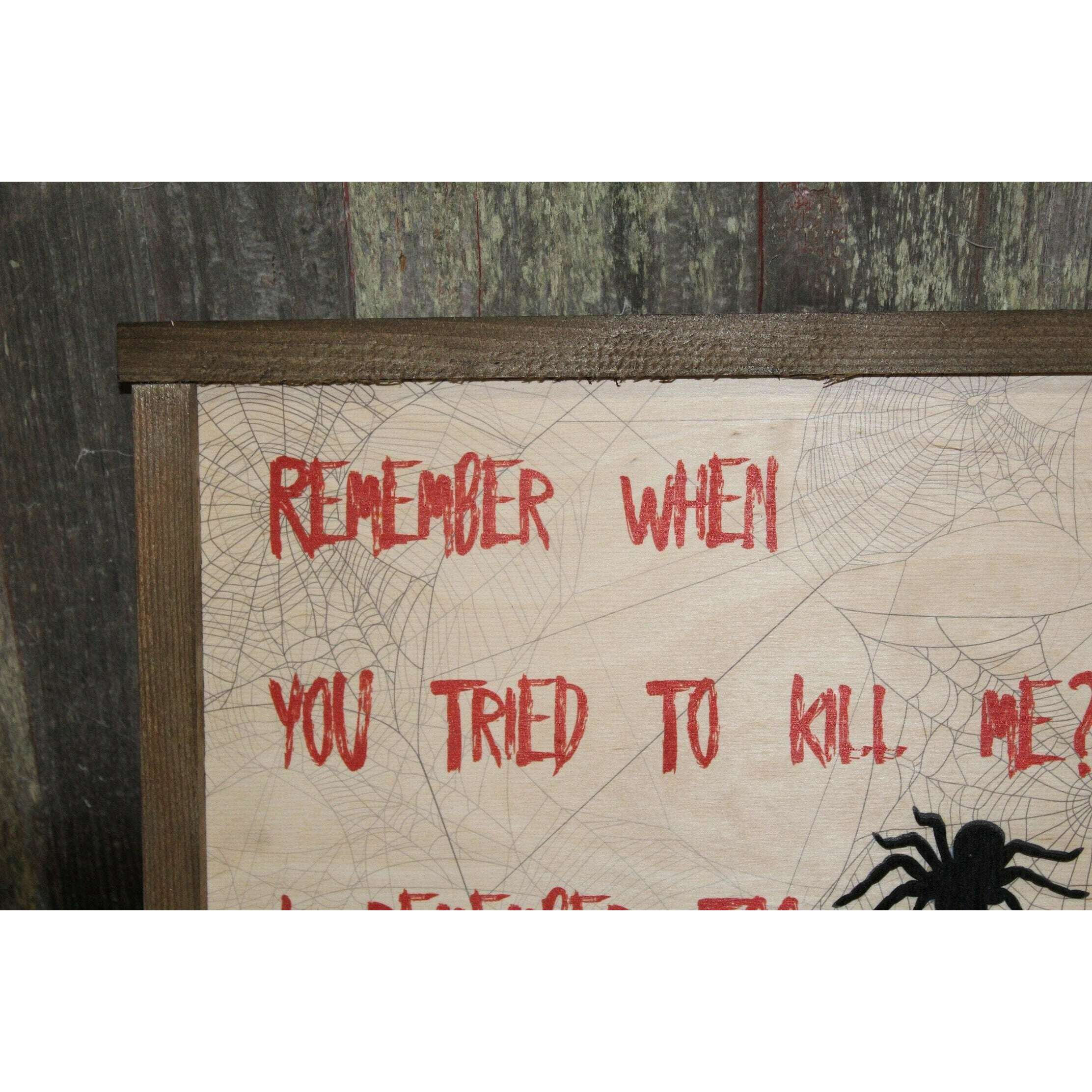 Spider Scary Joke Wall Decor